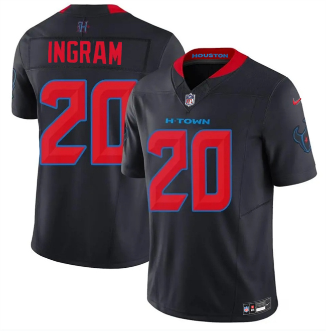 Men's Houston Texans #20 Ja'Marcus Ingram Navy 2nd Alternate 2026 F.U.S.E. Vapor Limited Stitched Football Jersey
